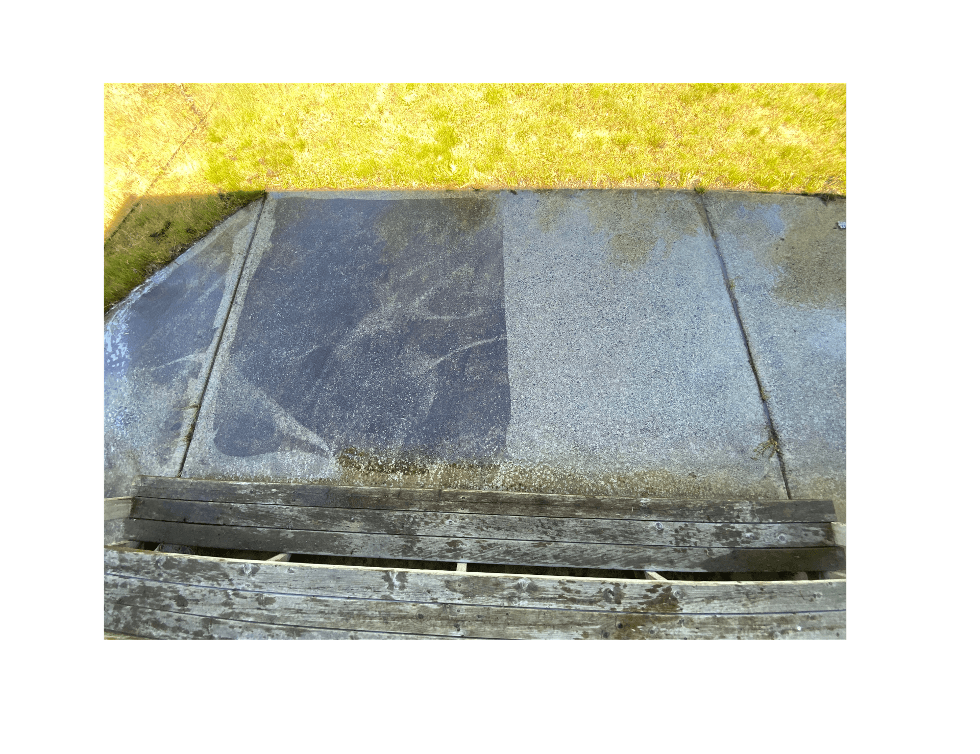 Concrete cleaning before