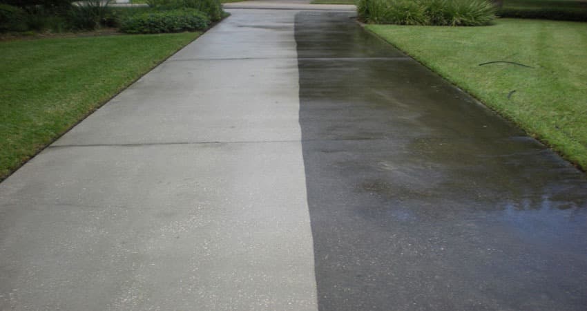 Concrete cleaning after
